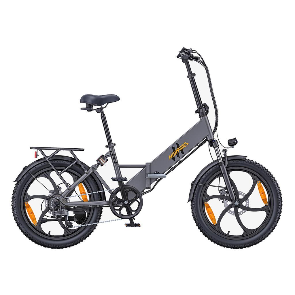 HillMiles Mile 2 City Commuter E-Bike 350W 36V13Ah, Up to 25km/h, Oil Disc Brakes, Full Suspension, 20" Fat Snow Tire Pedelec