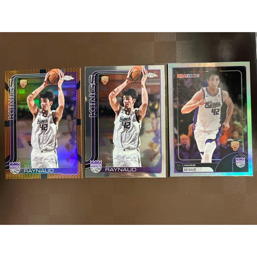 Used Topps NBA Maxime Raynaud RC 3 pieces