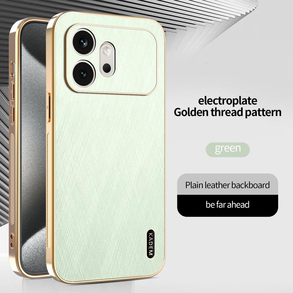 For Honor 600 600 Pro 600 Lite Full Lens Protection Phone Case with Gold Thread Texture and Anti-Fingerprint