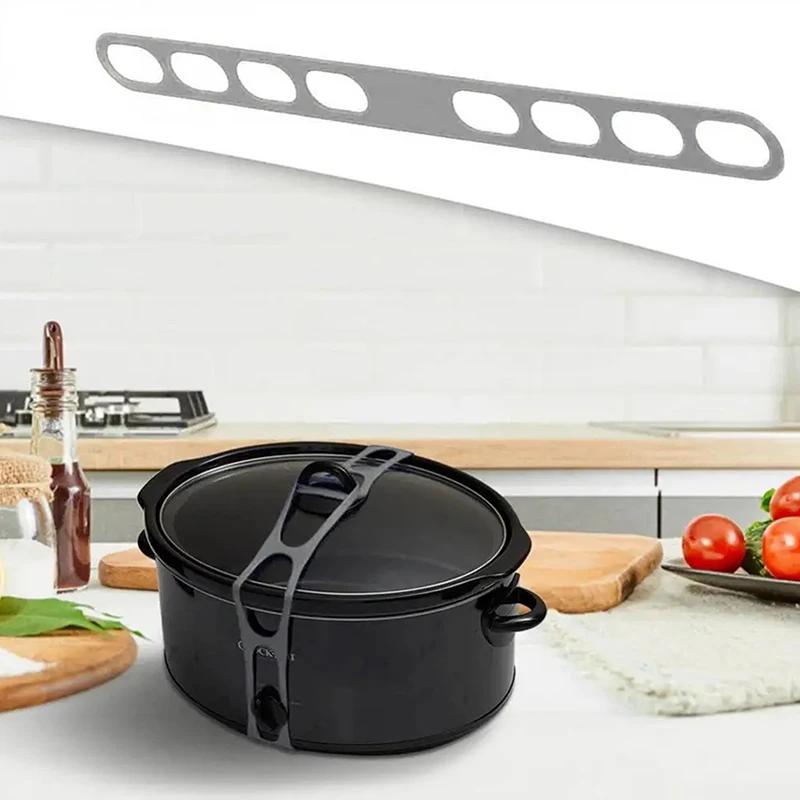 54cm Opakovaně použitelný popruh na víko Silikonový elastický pás Univerzální držák na víko hrnce Popruh na krabičku na oběd Elastický pás Nástroj na venkovní nádobí