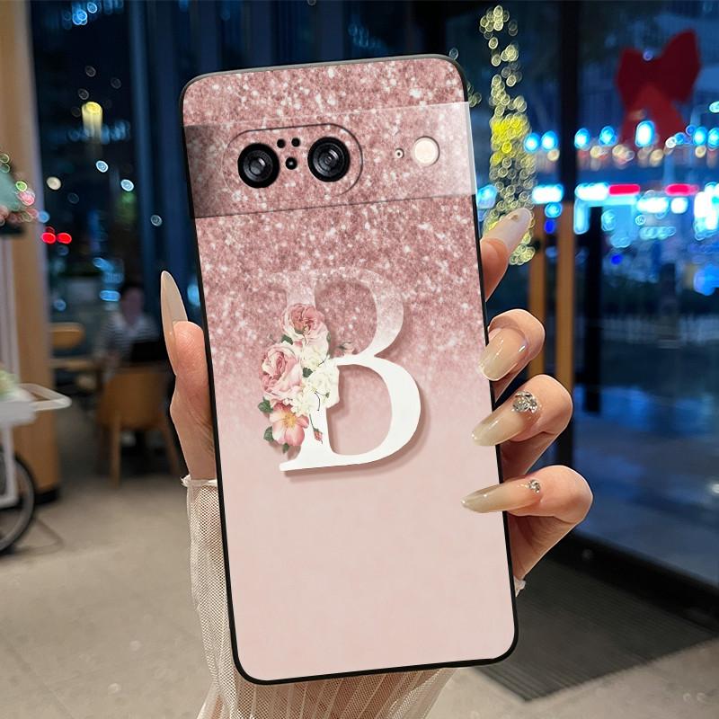 

Letter Shiny Starry Sky Pattern Phone Case For Google Pixel 8 Soft Silicone Black Case For Google Pixel 8a Anti-scratch Casing Google Pixel 8