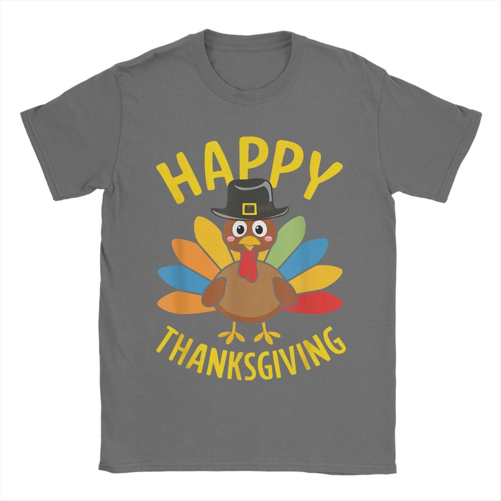 Streetwear TShirt Happy Thanksgiving Family Turkey Day Cotton T Shirts  Tee Shirt for Adult Summer Y2K Short Sleeve Top Tees
