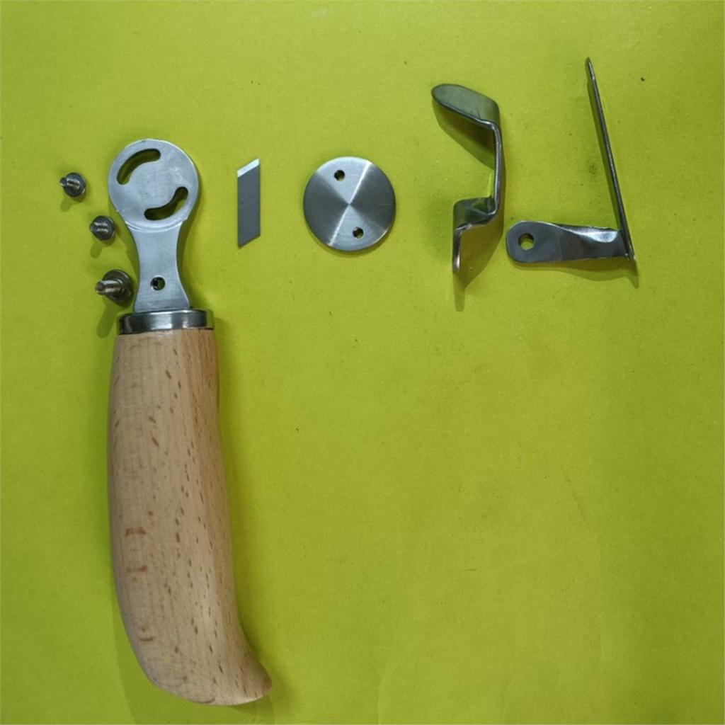 Leather Knife Cutting for DIY Wooden Handle Leathercraft Cutting Manual Combination Multi-Function Knife Trimming Edge