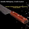 8 Inch Chef Knife Laser Ultra Sharp Chef Knife Laser Cut Edge Perfect For Slicing Dicing & Chopping Santoku Knife Wood Handle