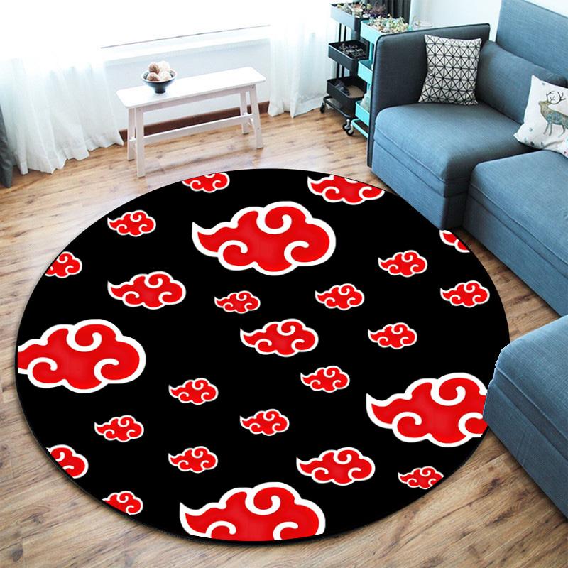 Berühmter Cartoon NARUTO Protagonist Uzumaki Naruto runder Teppich weiche Heimdekoration rutschfeste Fußmatte Outdoor Picknickmatte Teppich M6