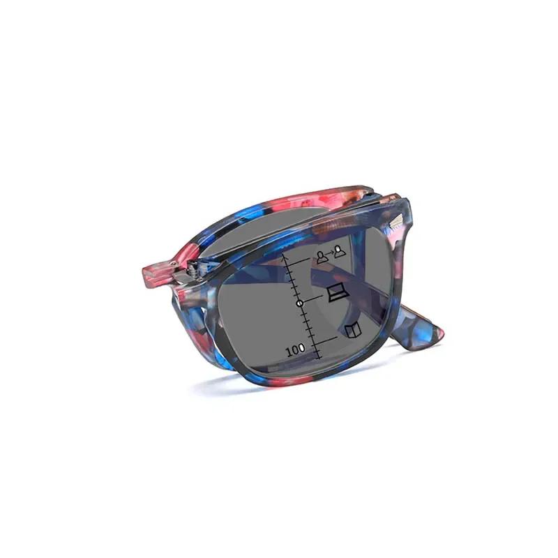 New Photochromic Multifocal Folding Presbyopia Glasses High Definition Portable Glasses Anti Blue Light Presbyopia Glasses