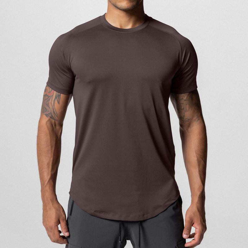 Crazy Muscle Men's Fitness Short Sleeved T-shirt Sports Mesh Quick Drying Breathable T-shirt