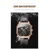 OLEVS Men's Watch Multifunctional Punk Square Design Quartz Watch Men's Watch