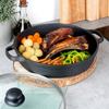Deep Cast Iron Frying Pan With Glass Lid Cast Line 30 Cm, 3.5 L