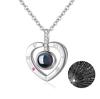 100 Languages I Love You Projection Pendant Necklace For Women Couple Romantic Memory Necklace Wedding Jewelry Valentine's Day