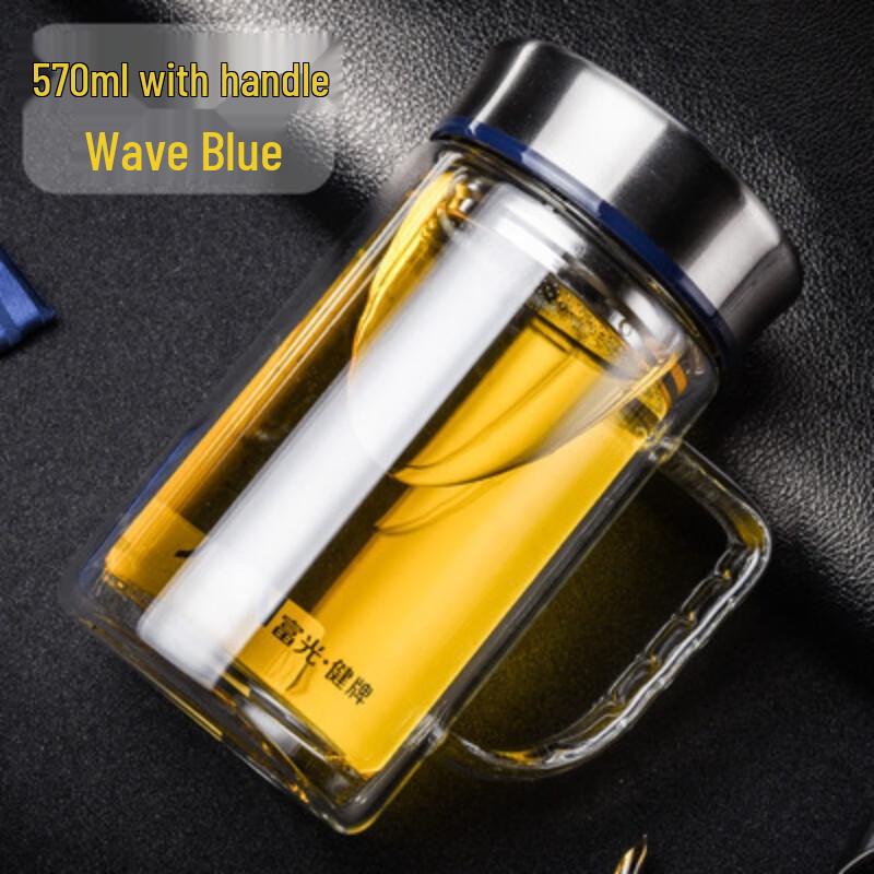 Fuguang Double-Layer Glass Tea Infuser Mug