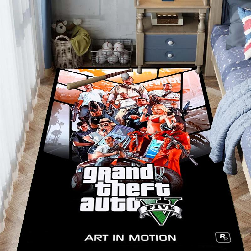 Grand Theft Auto Online: Covor de Aventură cu Octan Ridicat Potrivit pentru toate anotimpurile Decor Acasă Modă Cadouri de Crăciun Artă