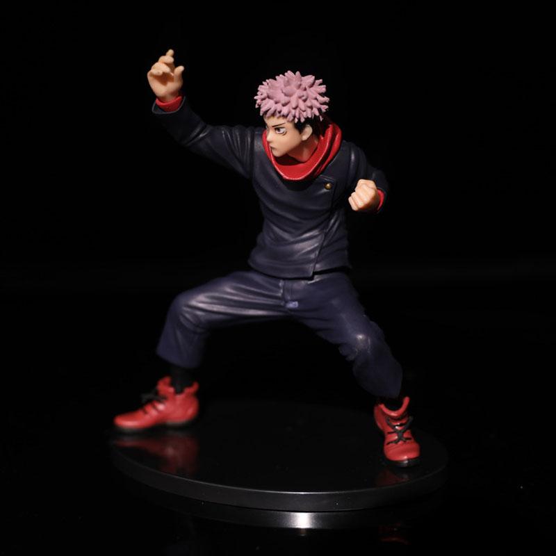 Anime Jujutsu Kaisen Figure 18cm Itadori Yuji Seated Pressed Instant Noodles PVC Model Toy Collection Decorative Gift