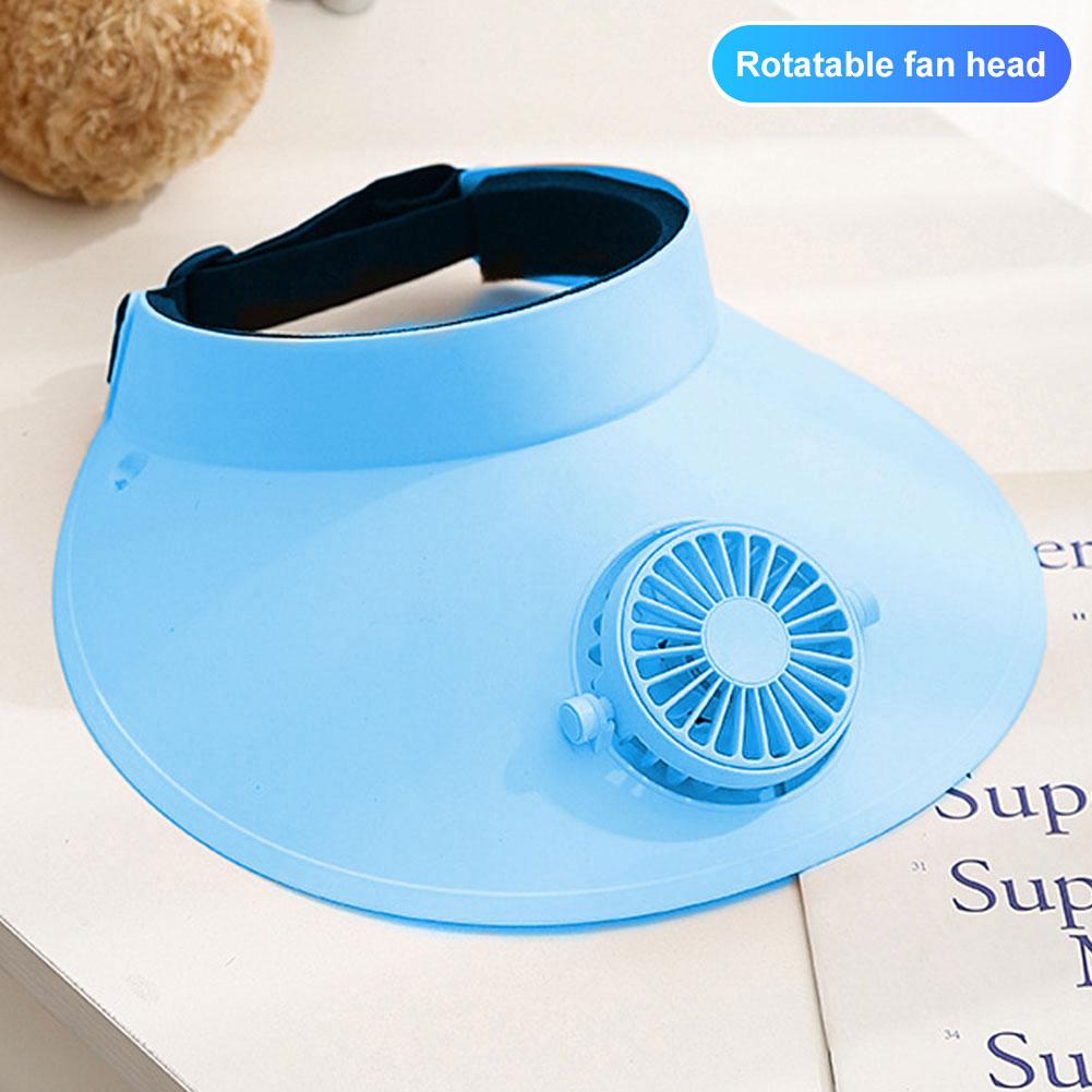 Empty Top Cap with Fan Three Temp Settings Breathable Cooling Fan Hat for Women for Sun Protection and Outdoor