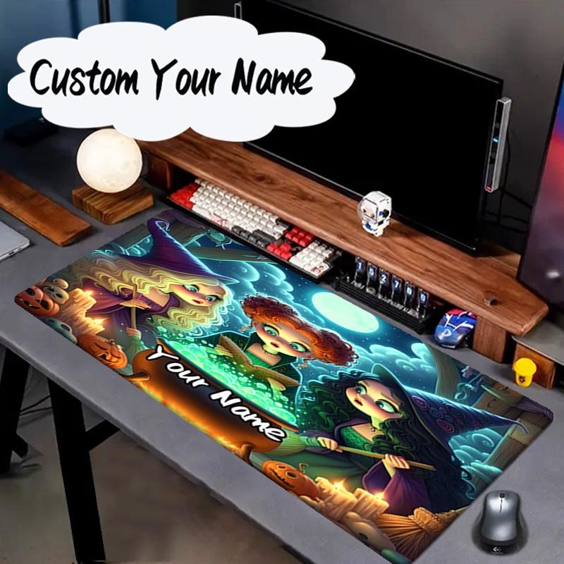 Custom Name Mouse pad Witch Sisters In The Moonlight Mouse pad, Gaming Mouse Pad, keyboard pad, Desk Decor for computer notebook Fan Birthday Gift