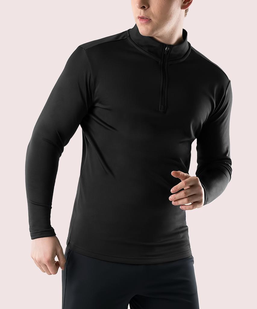 ARMEDES [2Pack] Men'S Functional Turtleneck Zip-Up Long Sleeve Fleece-Lined Top Ar-31 (3 Colors)