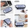 Pen Case Roomy Interior Zipper Closure Durable 300D Polyester with Main Pocket Mesh Layer and Removable Pen Divider for Boys Girls