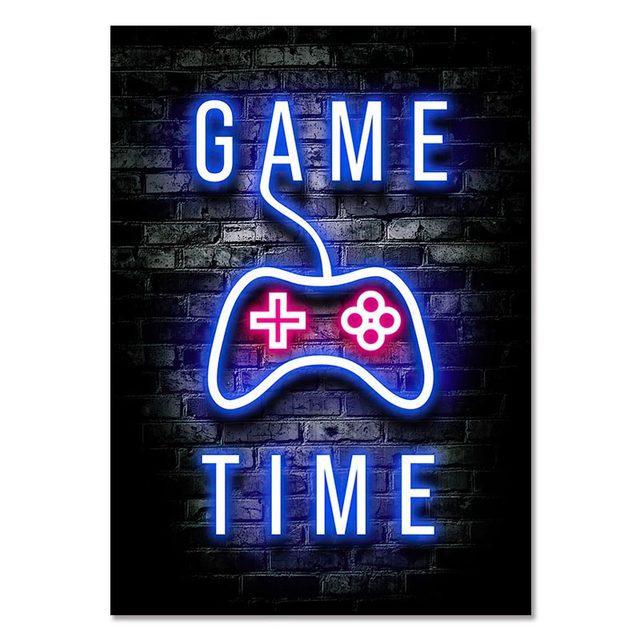 Gaming Room Decoration Poster Wall Art Video Game Canvas Painting Playroom Decor Picture for Gamer Boy Bedroom Prints Decor