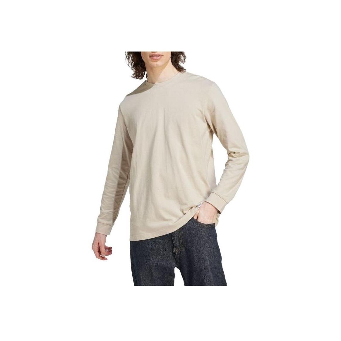 

Adidas Однотонная футболка с круглым вырезом и длинным рукавом, мужские топы Miracle-Beige II3487 L