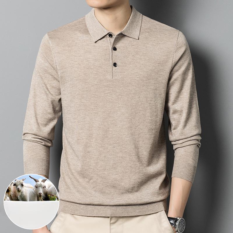 Men’s Wool Blend Polo Collar Knit Sweater M