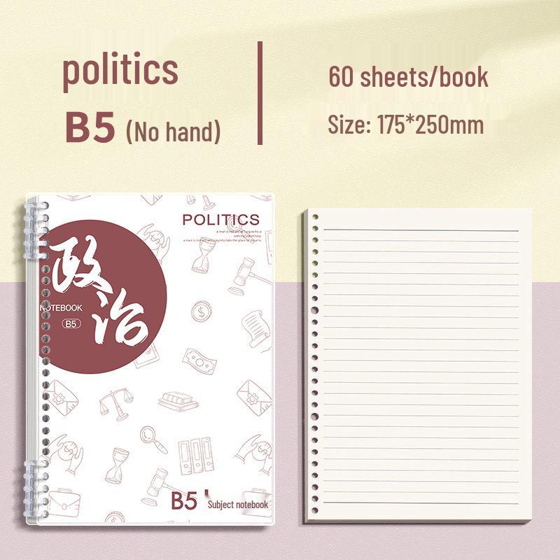 Verdicktes B5 Notizbuch-Set mit losen Blättern für Mittel- & Oberschule - Deckt 9 Fächer ab