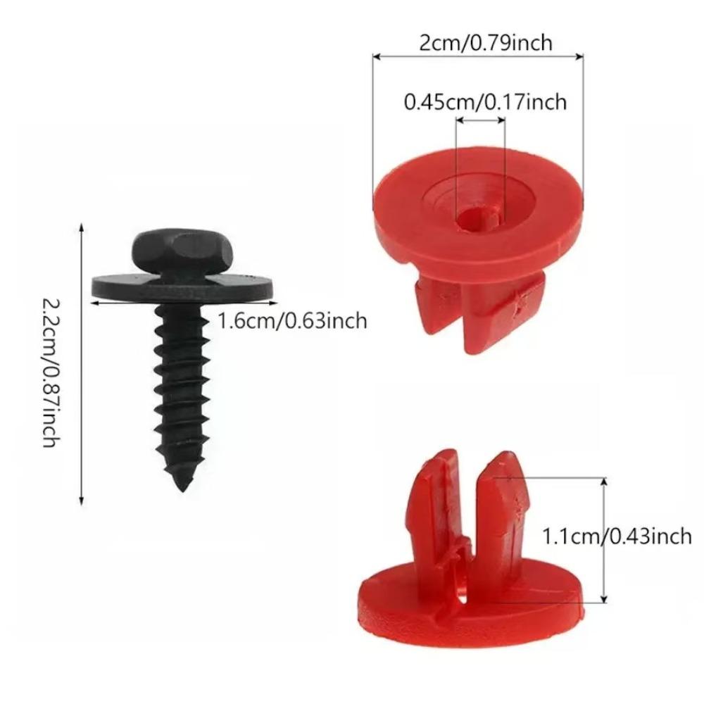 20PCS Engine Undertray Cover Clips Screws Bottom Cover Shield Guard Car Protection Kit with Screws Undercarriage Fastener Set