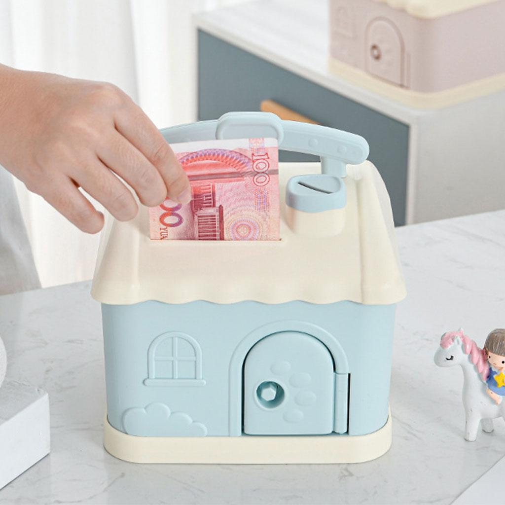 Piggy Birthday with Key Savings Lock and Slot Decor Cute Money Saving Box Coin Jar for