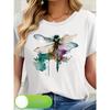 European Size Short-Sleeve Round-Neck Casual Top, Machine Washable Vintage T-Shirt, Suitable for Summer And Spring, Comfortable And Skin-Friendly