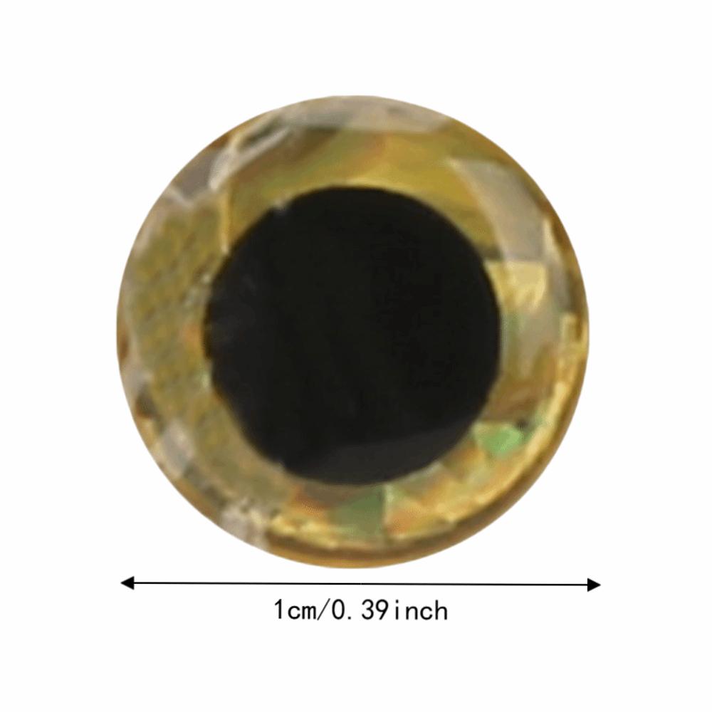 300PCS 10mm Fly Tying Eyes Vivid Colors Artificial Fish Eyes Fishing Lure Eyes  For Fly Tying