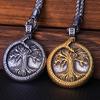 Viking Wind Disc Snake Tree of Life Stainless Steel Pendant Retro Titanium Steel Necklace Men's Pendant
