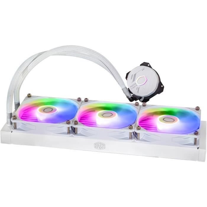 Watercooling - cooler master - masterliquid 360l core blanc argb - led argb - fusil - compatible lga1156 socket