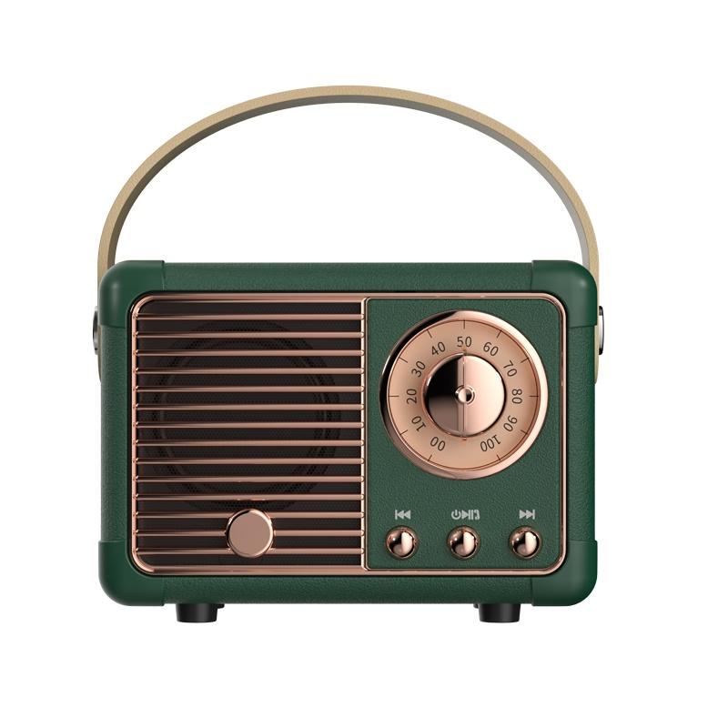 Altoparlante Bluetooth retrò HM11 Ricevitore radio FM retrò classico Decorazione portatile Mini altoparlanti Lettore musicale da viaggio