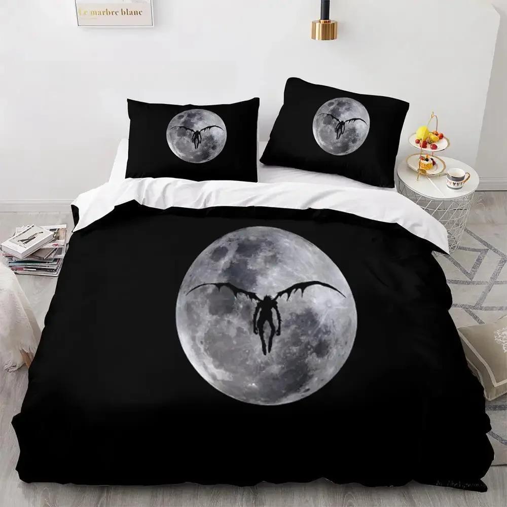 Death Note Bedding Set Single Twin Full Queen King Size Bed Set Adult Kids Bedroom Duvet Cover Sets 3D Print Anime Death Note