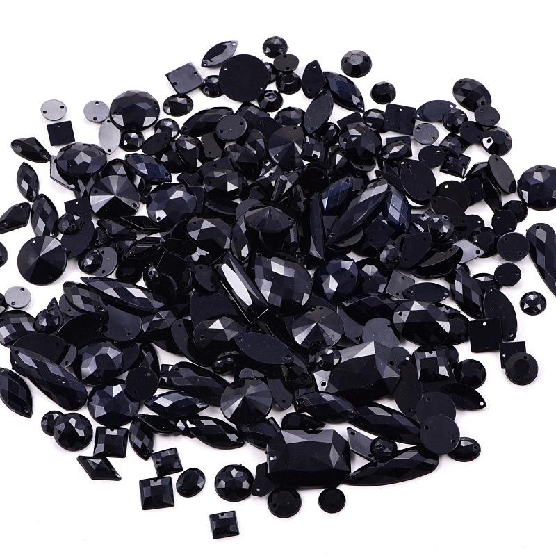 Mixed Shape Imitation Table Double Hole Mesh Hand Seam Drill Acrylic Drill, Special-Shaped Drill Diy Accessorie Flat Bottom Drill Beauty Sticker Drill