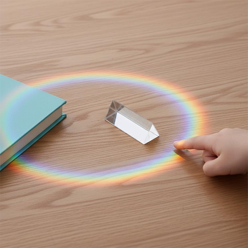 Pädagogisches Glasprisma - Spektrale Reflexion, Ideales Lehr- und Fotografie-Werkzeug, Perfektes Geschenk für Wissenschaftsbegeisterte