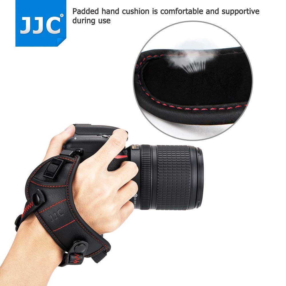 JJC SLR Camera Strap with for Canon Nikon Z50 COOLPIX Sony A7C A7M3 U-Shaped Base, Red, 6DM2, 5DM4, 80D, 9000D, Z5II, II, Z6III, Z6, Z7, P1100, R,