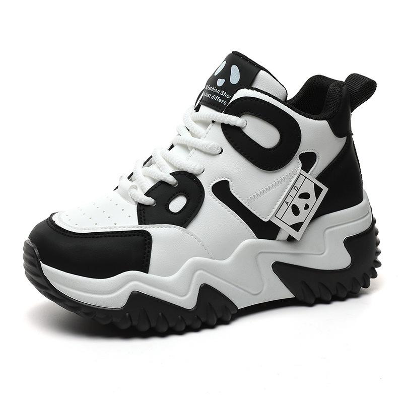 Fashion Casual Platform Sport Shoes for Women Lace Up Thick Soled Sneakers Ladies Heighten Casual Shoes