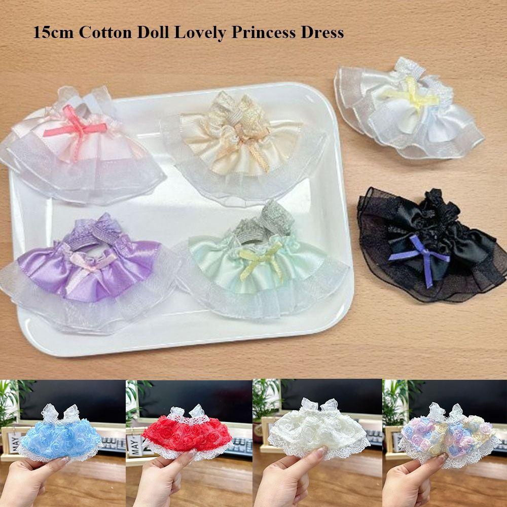 Accessories Princess Dress Cute Plush Dolls Clothes  For 15cm Cotton Doll/EXO Idol Dolls