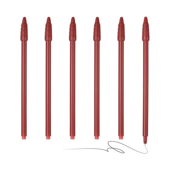 PATIKIL 6 Pcs Dark Red Gel Pens, 0.5mm Fine Point Gel Ink Pens, Smooth Writing for Journaling, Notes, Office Stationery, Drawing, Teachers, Dark Red