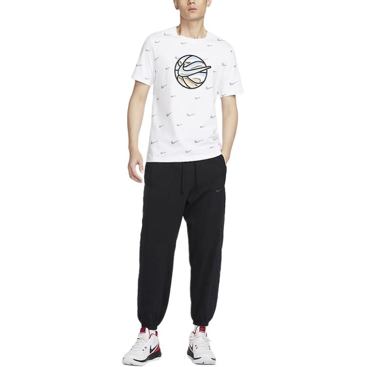 Nike Standard Issue Solid Color Quick-Dry Fleece Panel Casual Tapered Knit Sports Pants Men Bottoms Black FN2671010