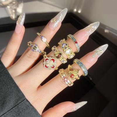Mittelalterlicher Vintage Emaille Öl Tropfen Kürbis Offener Ring Französischer Retro Hofstil Ring Leichter Luxus Premium Ring