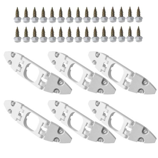 

6/12 шт. Зажимы для гирлянд, совместимые с Govee Pro H706, для постоянного освещения, регулируемые, складные, для скатов крыши, зажим для организации кабелей с 30/60 винтами 6pcs