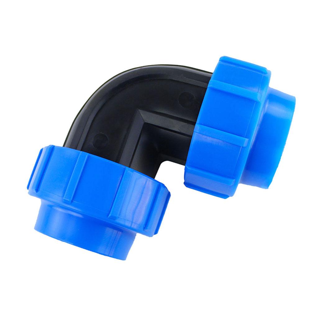 For Drip Irrigation Blue With Black 90 PP Coupling Efficient Irrigation Pipe Joint Hose Connector Drip Irrigation