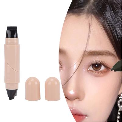Folding Makeup Stamp Smudge Proof   Lasting Double Headed Makeup Stamp Pen for Beginners