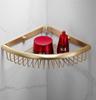 Tuqiu Bathroom Shelf  Wall Mounted Brass Corner Shelf Square Bath Shower Shelf Brushed Gold Bath Shampoo Holder Corner shelf