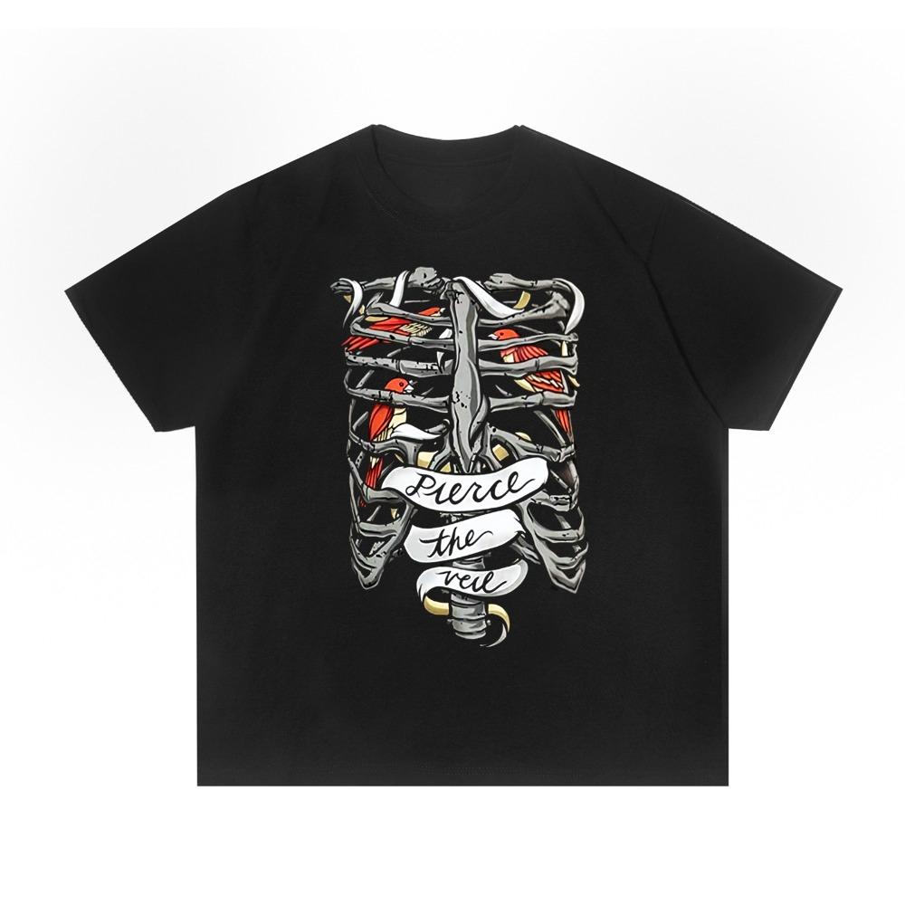 2025 Summer Rock Pierce The Veil Pierce The Veil Band Printed Cotton Women's and Men's T-shirt High Quality Short Sleeve Men's T
