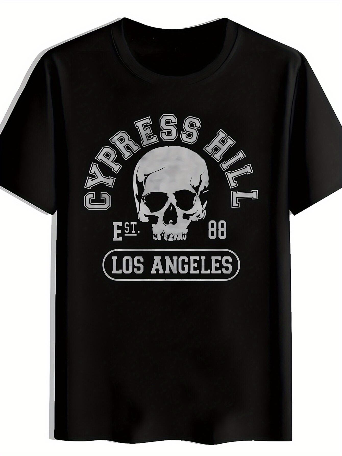 T-shirt Heavyweight Graphic - Black Crew Neck Streetwear Tee for Concerts XS