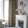 Imanqi Semi-Blackout Green Floral Oil Painting Kitchen Curtains for Bay Windows