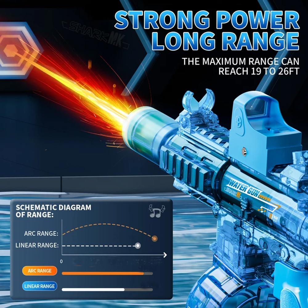 M416 Led Simulation Fire Electric Water Guns for Children Large Capacity Automatic Continuous Water Gun Boy Summer Outdoor Toys