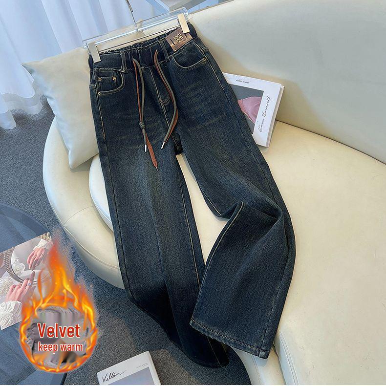 Women's High Waist Retro Wide Leg Jeans - Autumn/Winter 2025 - Plus Size & Petite